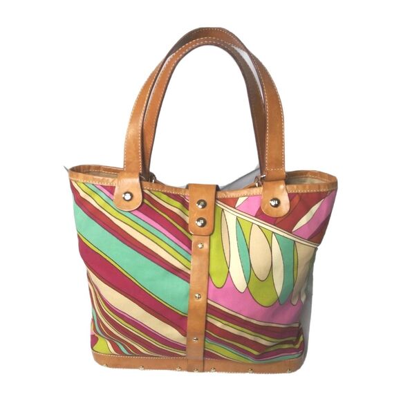 Kate Spade Cabana Palma Multi Tote Multicolor Canvas Tote Retail $225 - Picture 4 of 9